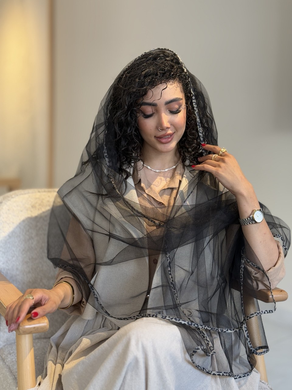 شال تور حاشیه دار