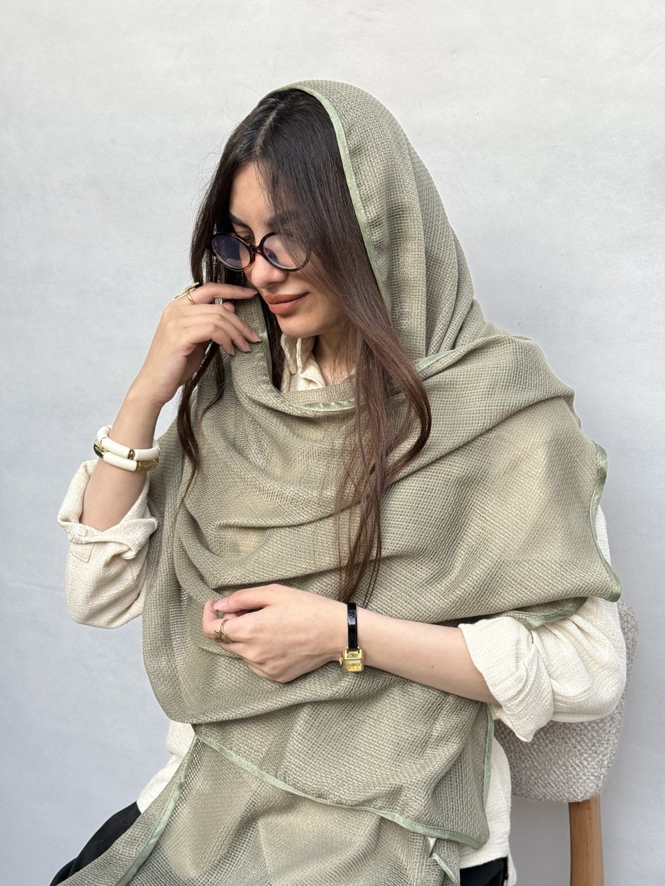 شال نخی دسته ماهی