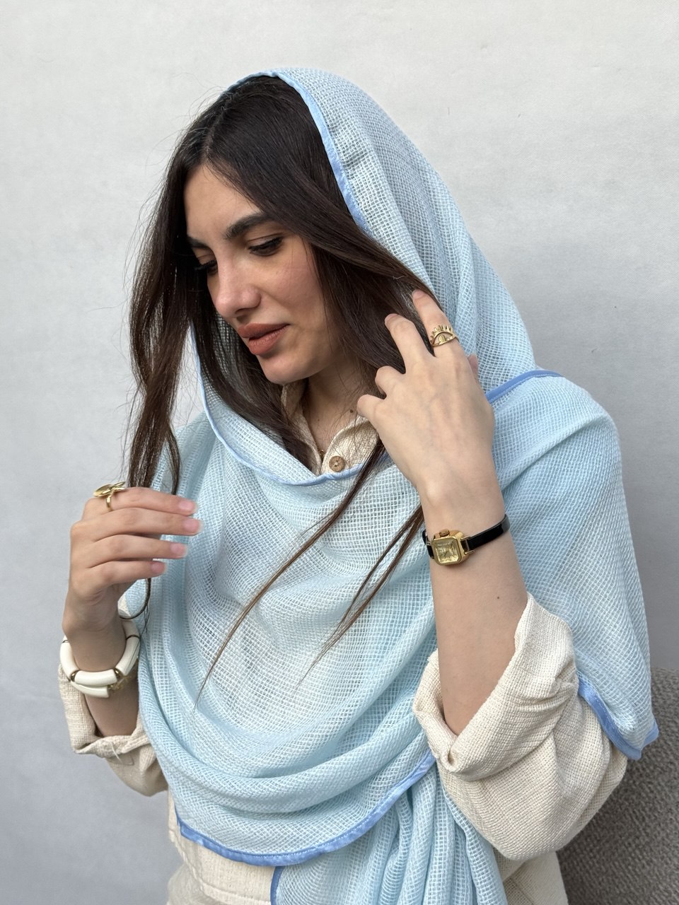 شال نخی دسته ماهی
