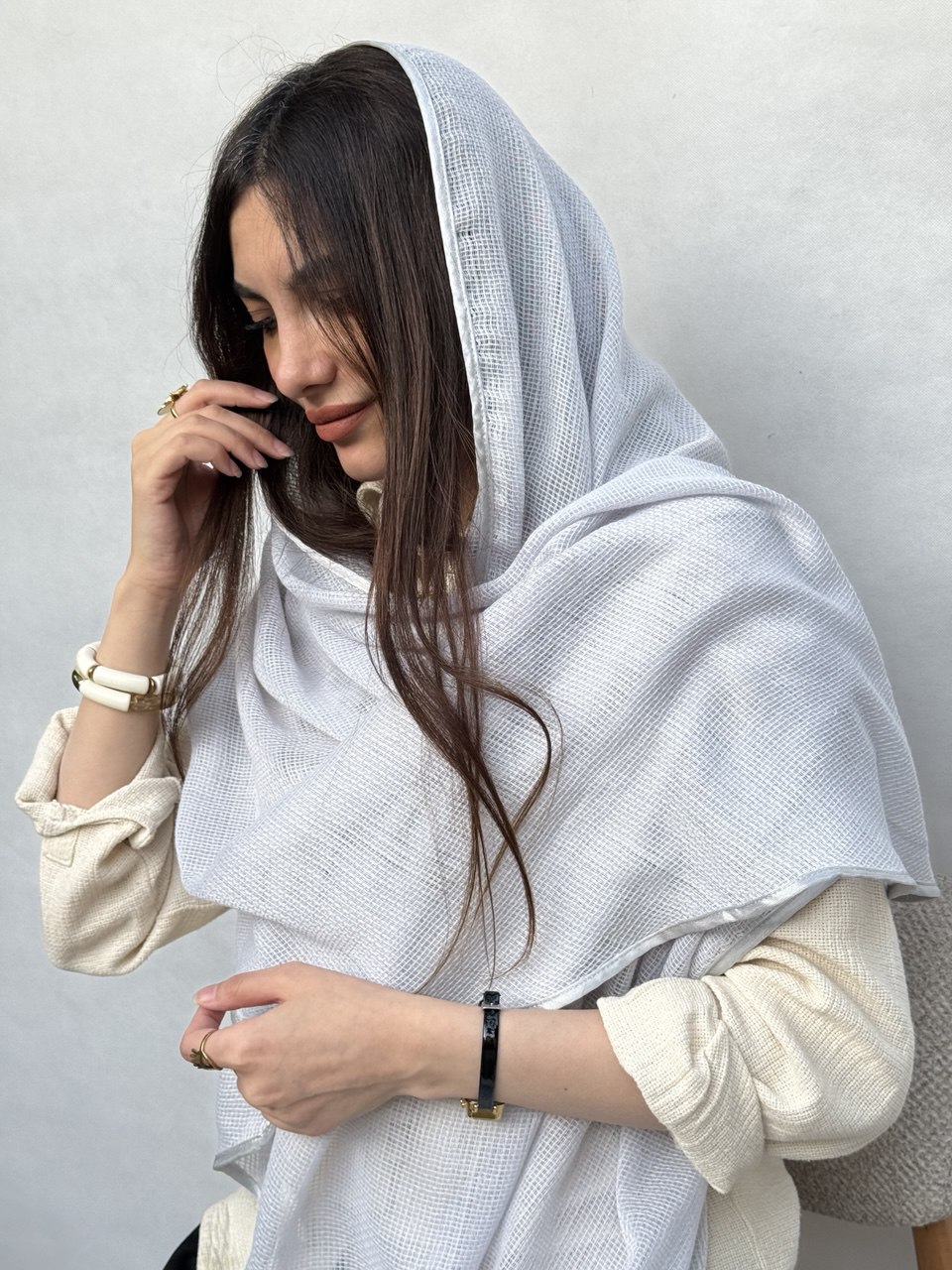 شال نخی دسته ماهی