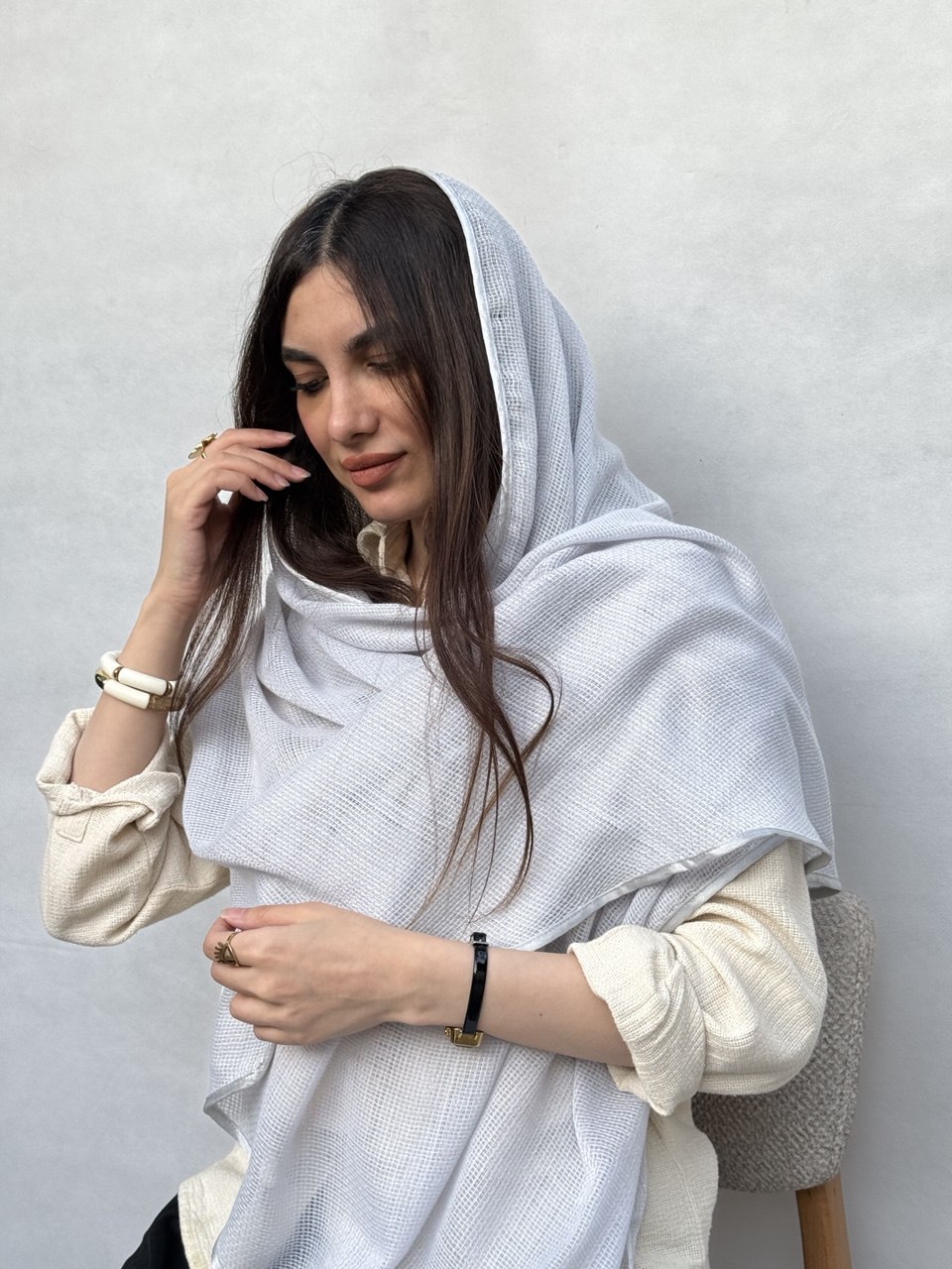 شال نخی دسته ماهی