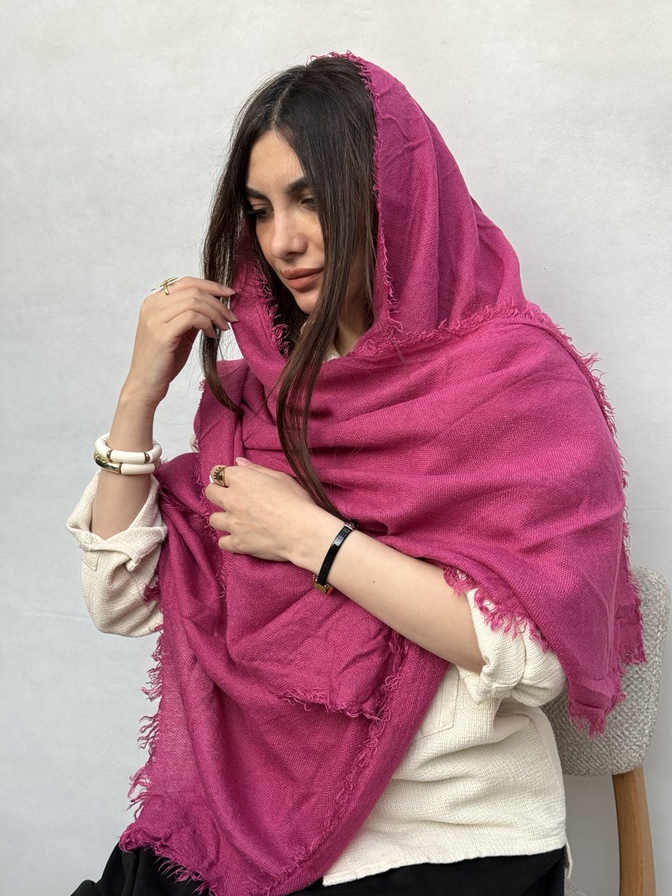 شال کنفی زارا ساده