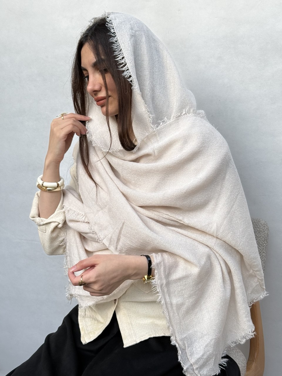 شال کنفی زارا ساده