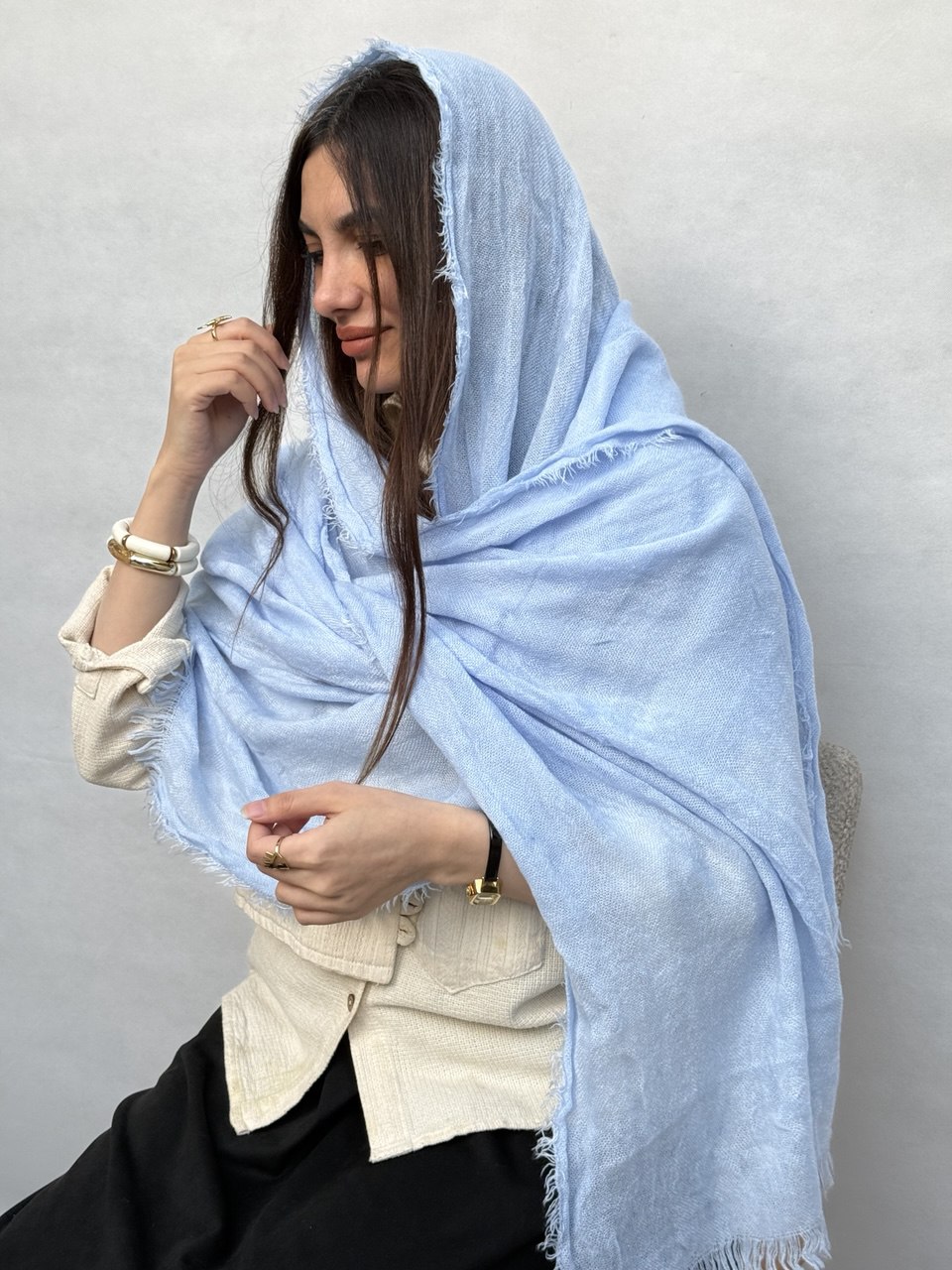 شال کنفی زارا ساده
