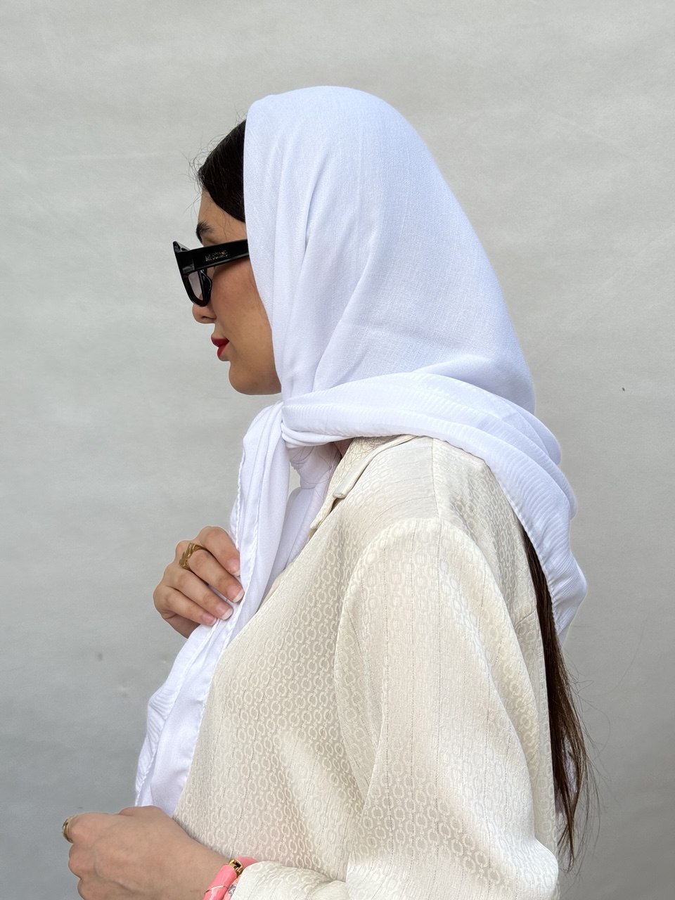 روسری ساده نخی زنانه گیزمه