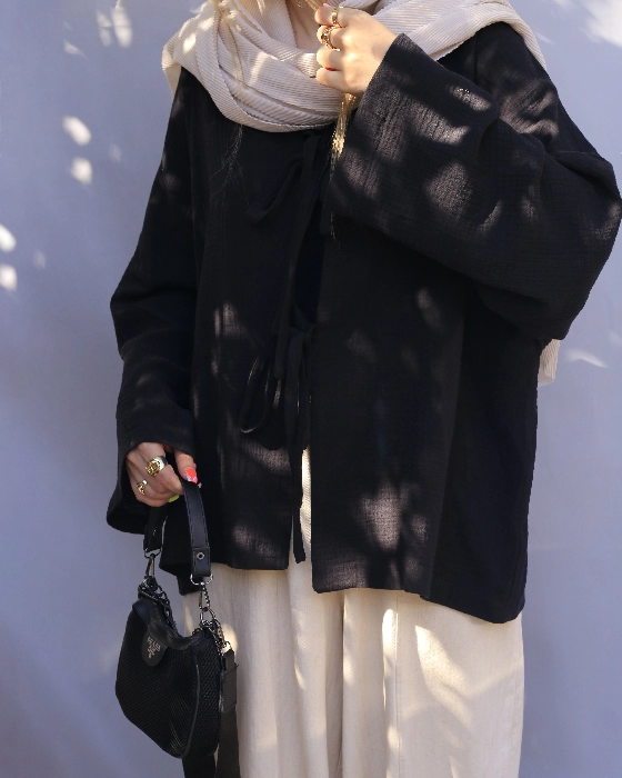 شومیز مشکی نخی