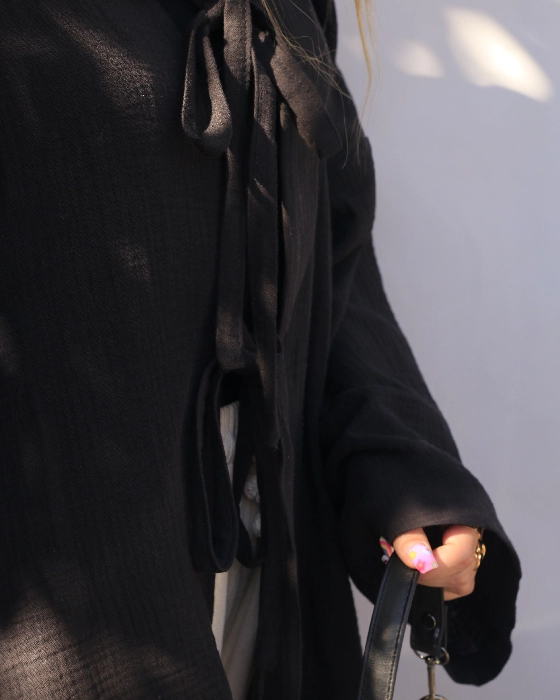 شومیز مشکی نخی